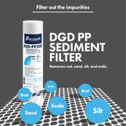 Ecosoft Dual-Gradient PP Melt-Blown Sediment (Stage 1) Replacement Filter 4.5"×20"