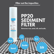 Ecosoft PP Melt-Blown Sediment (Stage 1) Replacement Filter 4.5"× 20" 20-Micron