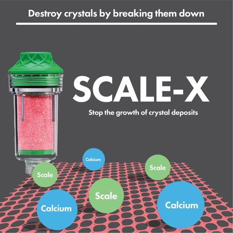 SCALEX inline scale inhibitor for washing machines and dishwashers